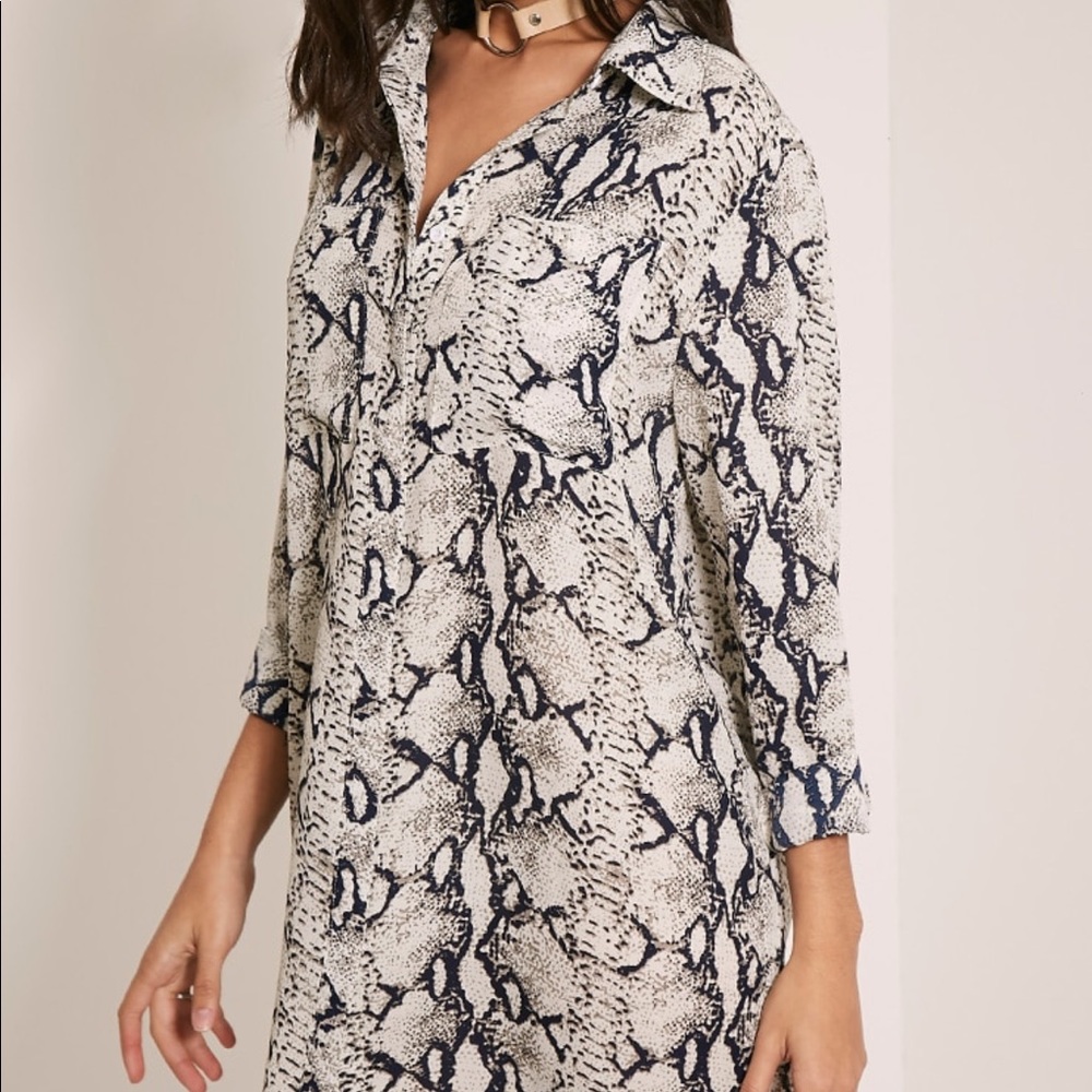 Norma Kamali animal print dress sz xs